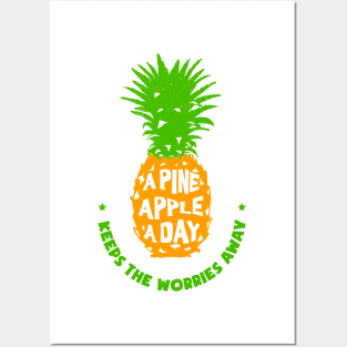 Hand Drawn Pineapple With A Funny Quote. Creative Illustration Posters and Art